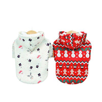 HKM-384531 Cozy Christmas Dog Sweatshirt in Beige and Red, Available in Multiple Sizes