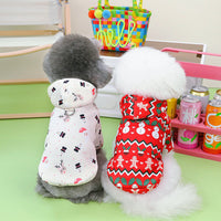 HKM-384531 Cozy Christmas Dog Sweatshirt in Beige and Red, Available in Multiple Sizes