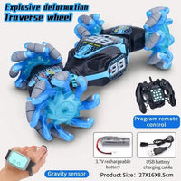 HKM-384531 Gesture Sensing Remote Control Twist Car with Flash Light and Music for Kids