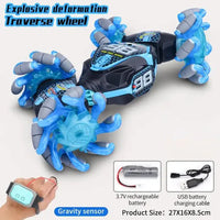 HKM-384531 Gesture Sensing Remote Control Twist Car with Flash Light and Music for Kids