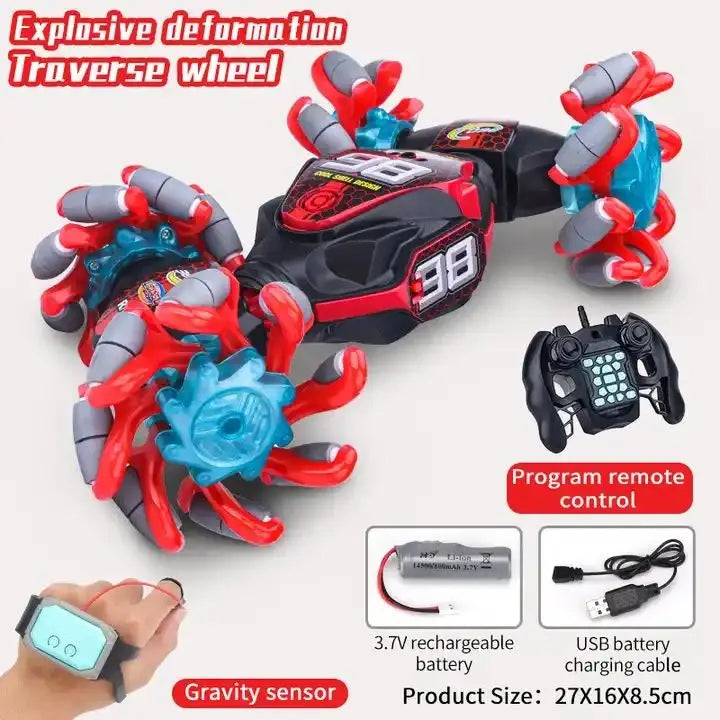 HKM-384531 Gesture Sensing Remote Control Twist Car with Flash Light and Music for Kids