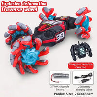 HKM-384531 Gesture Sensing Remote Control Twist Car with Flash Light and Music for Kids