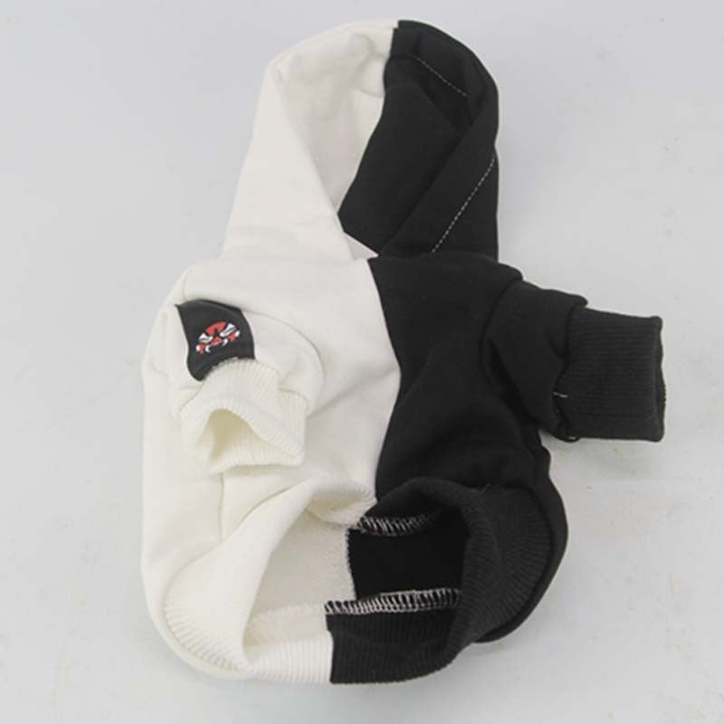 HKM-384723 Cozy Cotton Dog Sweater for Autumn and Winter - Stylish Casual Design in Black/White and Red/White Color Options