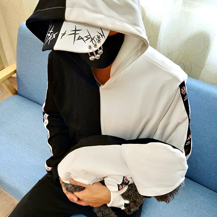 HKM-384723 Cozy Cotton Dog Sweater for Autumn and Winter - Stylish Casual Design in Black/White and Red/White Color Options