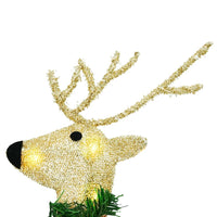 HKM-384915 Warm LED Christmas Reindeer Decoration - 2 pcs, Indoor/Outdoor Use, USB Powered, Modern Design