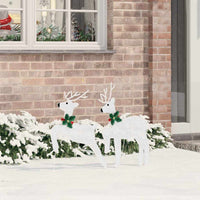 HKM-384915 Warm LED Christmas Reindeer Decoration - 2 pcs, Indoor/Outdoor Use, USB Powered, Modern Design