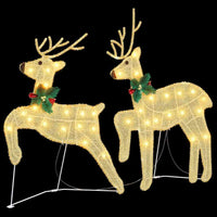 HKM-384915 Warm LED Christmas Reindeer Decoration - 2 pcs, Indoor/Outdoor Use, USB Powered, Modern Design