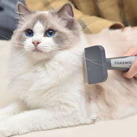 HKM-385043 Pet Hair Removal Comb for Cats and Dogs - T9 Series, Engineering Plastic & Stainless Steel, Available in Pink, Mint Green, Gray