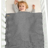 HKM-385107 Solid Color Three-Dimensional Line Infant Hug Blanket - Available in Pink, Beige Khaki, Bleached, Light Green, Medium Gray