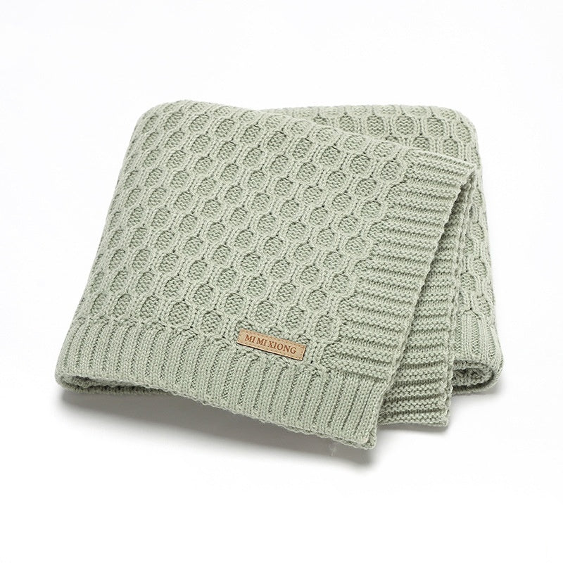 HKM-385107 Solid Color Three-Dimensional Line Infant Hug Blanket - Available in Pink, Beige Khaki, Bleached, Light Green, Medium Gray