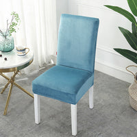 HKM-385171 Thickened Silver Fox Velvet Stretch Chair Cover for Modern Home Decor