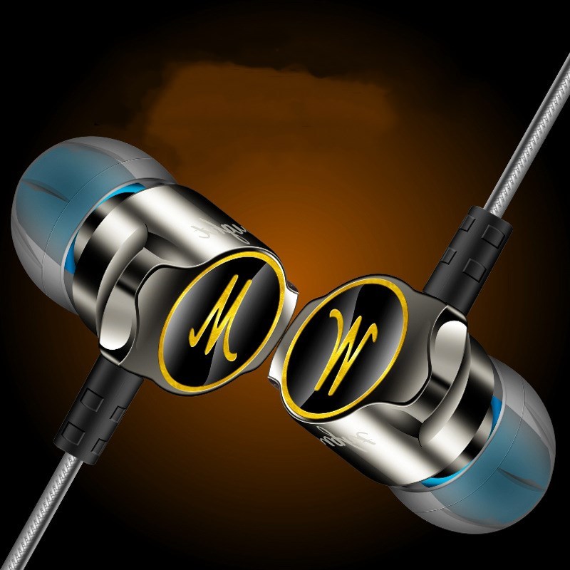 HKM-385171 Zinc Alloy In-Ear Wired Earphones with Moving Coil Technology, 120cm Cable Length, 100 dB Sensitivity