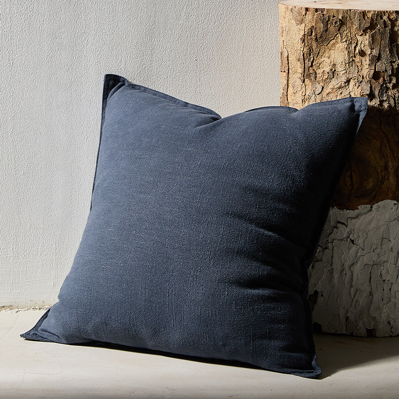 HKM-385235 Solid Color Pure Cotton and Linen Pillow, Modern Design, 45x45CM or 55x55CM Options