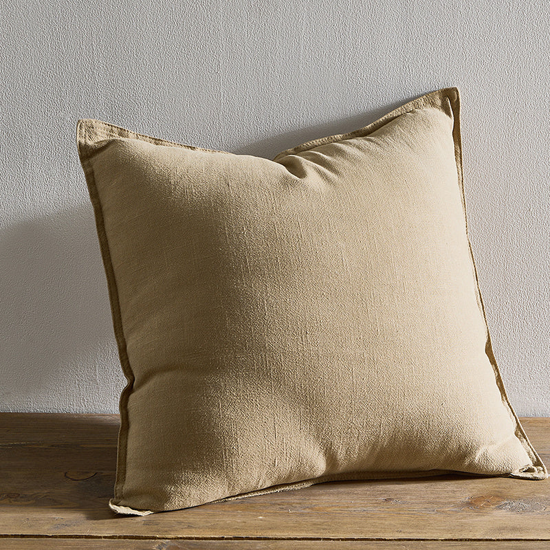 HKM-385235 Solid Color Pure Cotton and Linen Pillow, Modern Design, 45x45CM or 55x55CM Options