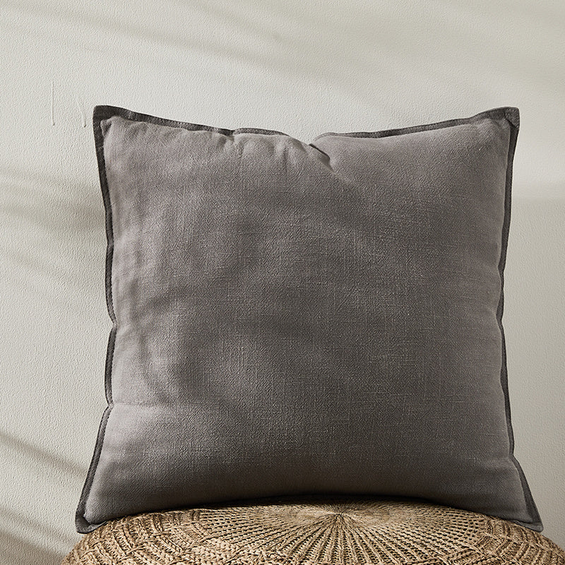 HKM-385235 Solid Color Pure Cotton and Linen Pillow, Modern Design, 45x45CM or 55x55CM Options