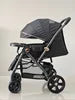 HKM-385299 Bidirectional Navy Blue Baby Stroller for Newborns - Portable Push Chair for Children