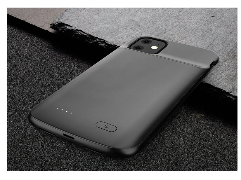 HKM-385299 iPhone 11 Compatible 5000mAh Back Clip Battery Charger - ABS + TPU Material