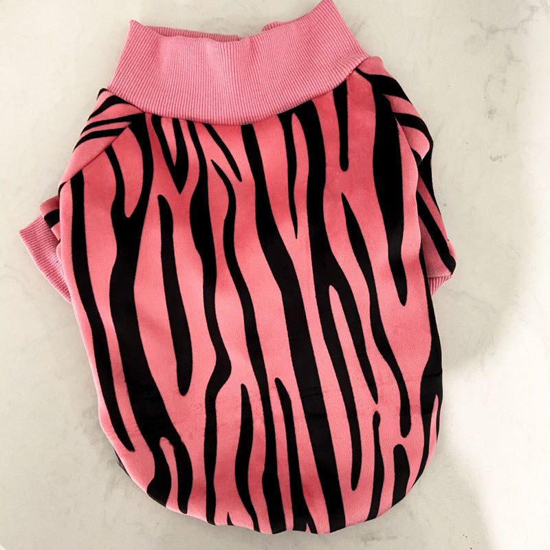 HKM-385363 Cozy Double-Fleece Sweater for Small Dogs - Autumn Winter Fashion in Beige, Pink, Royal Blue