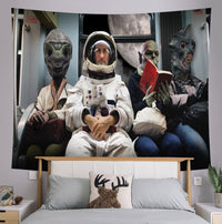 HKM-385427 European and American Astronaut Tapestry - Soft Polyester Fabric for Wall Decor