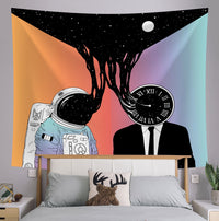 HKM-385427 European and American Astronaut Tapestry - Soft Polyester Fabric for Wall Decor