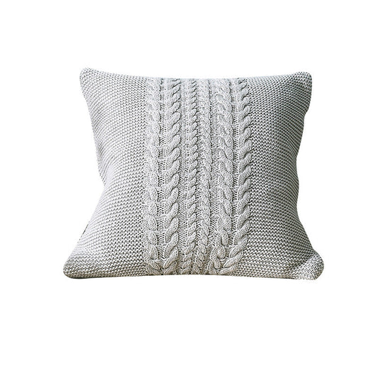 HKM-385491 Handmade 45x45cm Cozy Gray Acrylic Cushion Cover