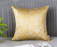 HKM-385555 Golden Polyester Satin and Velvet Pillow Cushion Cover - 50x50cm, 45x45cm, 35x50cm