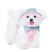 HKM-385683 Bamboo Saliva Towel for Small Dogs - Blue, Casual Style, Available in Sizes S, M, L