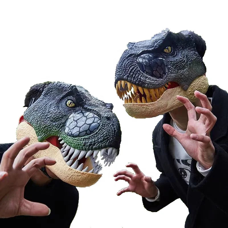 HKM-385683 Dinosaur LED Light Up Mask for Halloween Parties - Novelty Fun Toy for Ages 5 and Up