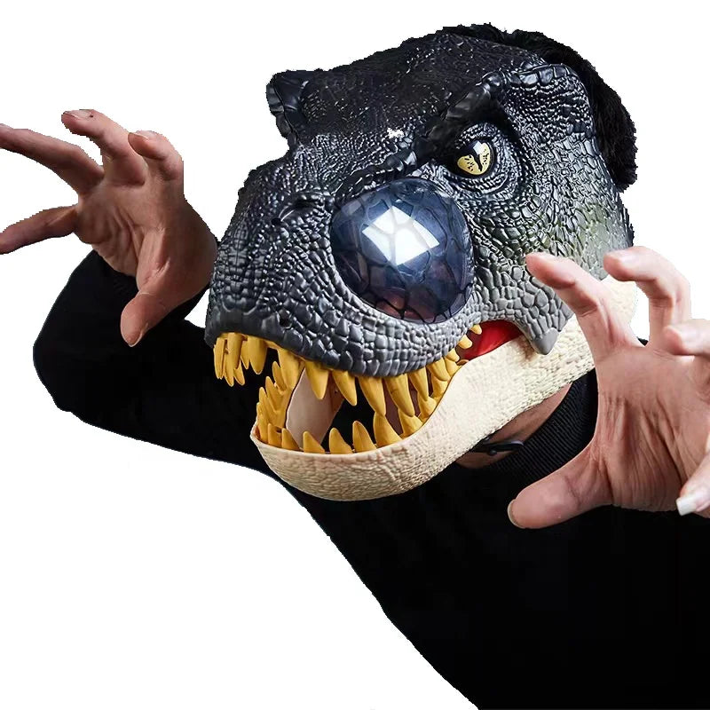 HKM-385683 Dinosaur LED Light Up Mask for Halloween Parties - Novelty Fun Toy for Ages 5 and Up