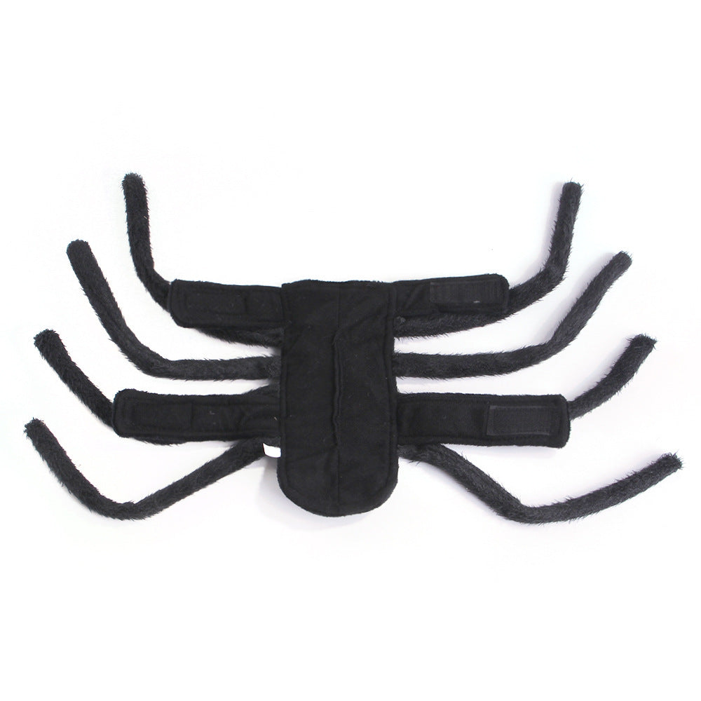HKM-385747 Funny Spider Pet Costume for Dogs and Cats – Cotton Chest and Back Outfit in Multiple Sizes