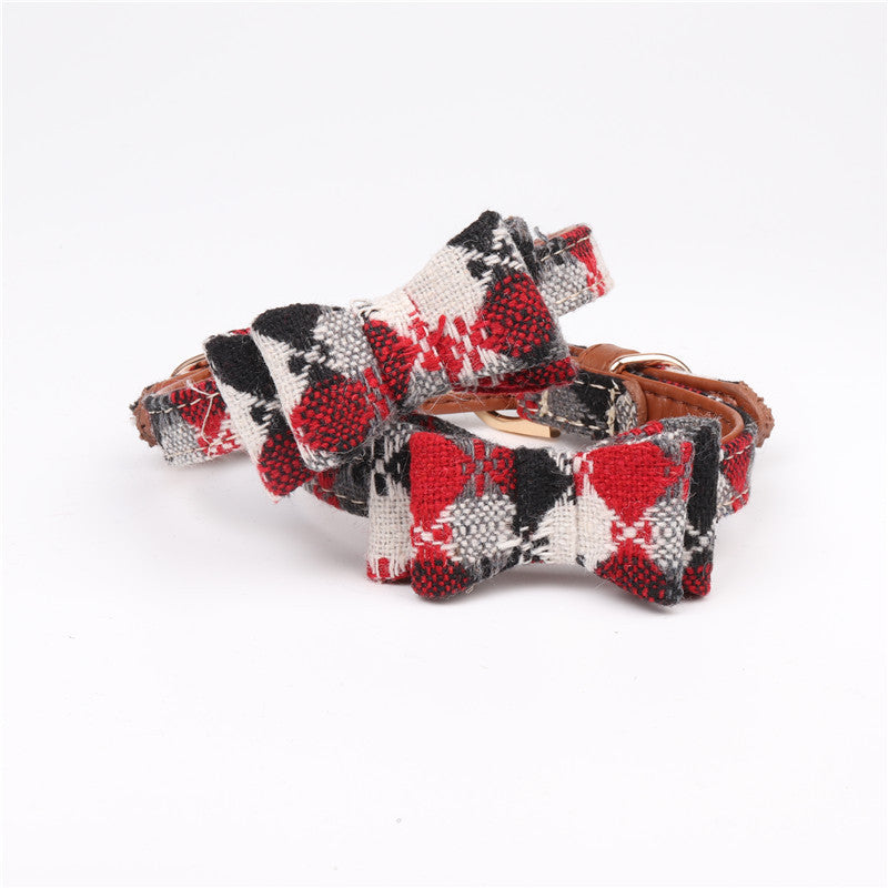 HKM-385811 English Pet Dog Bow Collar Triangle Scarf