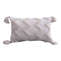 HKM-385811 Moroccan Style Cotton and Linen Throw Pillow Cushion Cover - 45x45cm and 50x30cm Sizes