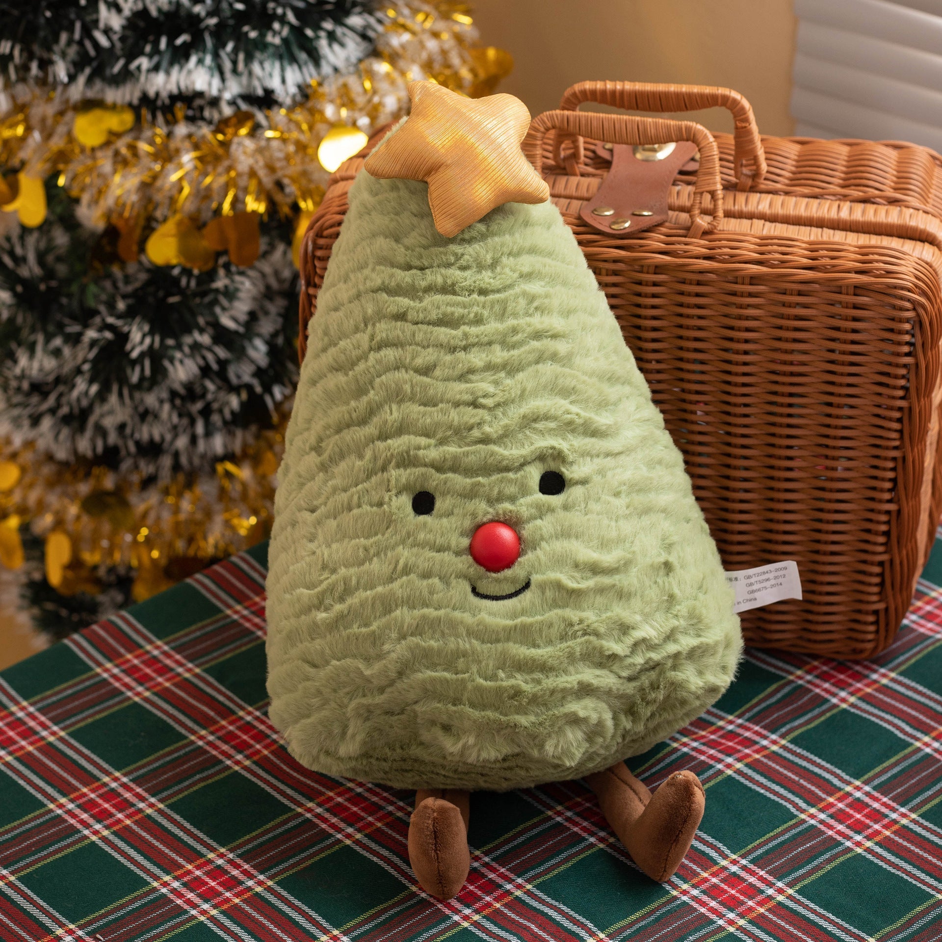 HKM-385875 Plush Christmas Tree Decorative Pillow Doll - Multiple Designs and Sizes