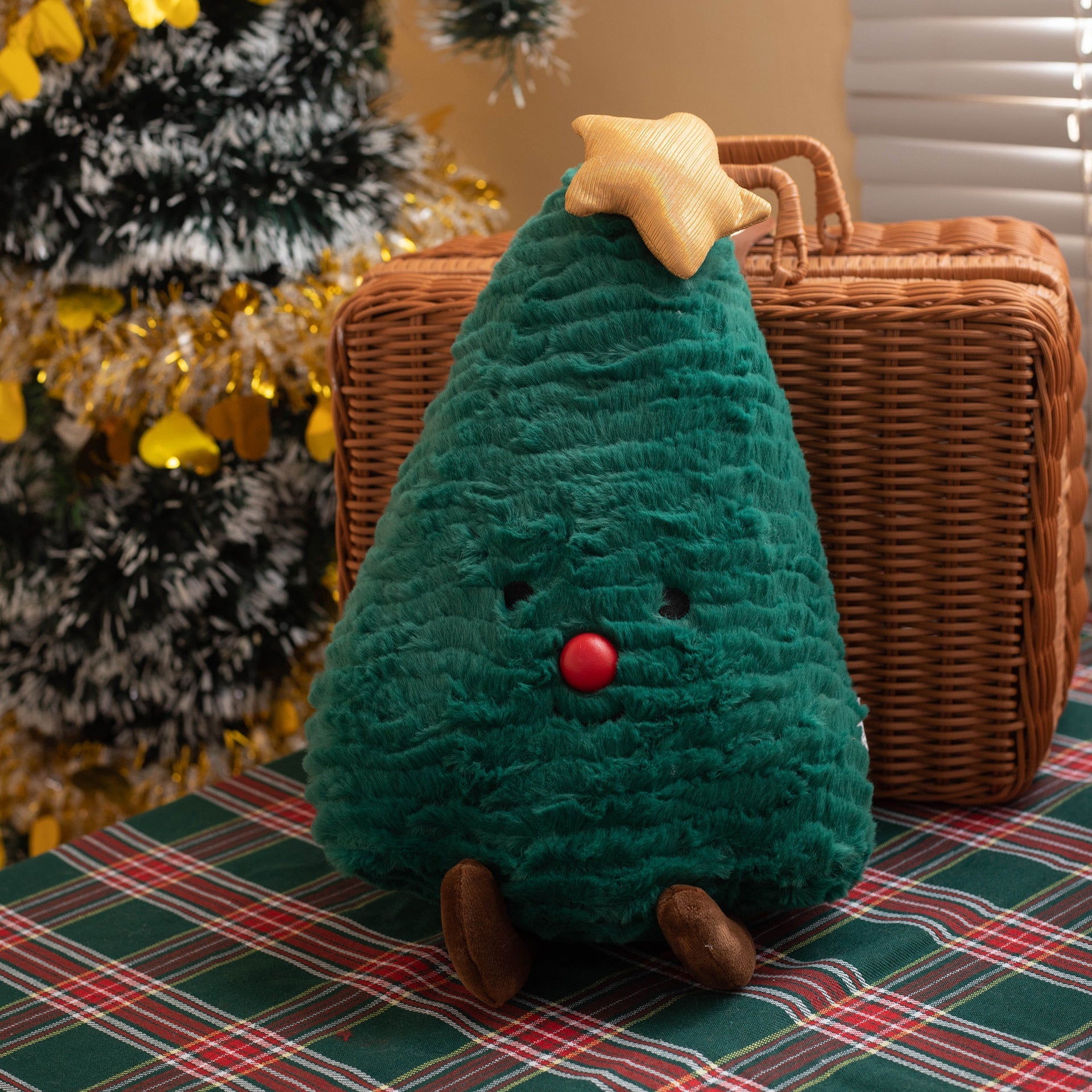HKM-385875 Plush Christmas Tree Decorative Pillow Doll - Multiple Designs and Sizes