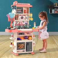 HKM-385939 Mini Kitchen Sink Play Set with 43 PCS Pretend Cooking Toys for Kids Ages 2 to 13