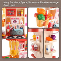 HKM-385939 Mini Kitchen Sink Play Set with 43 PCS Pretend Cooking Toys for Kids Ages 2 to 13