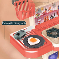 HKM-385939 Mini Kitchen Sink Play Set with 43 PCS Pretend Cooking Toys for Kids Ages 2 to 13