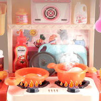 HKM-385939 Mini Kitchen Sink Play Set with 43 PCS Pretend Cooking Toys for Kids Ages 2 to 13