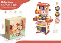 HKM-385939 Mini Kitchen Sink Play Set with 43 PCS Pretend Cooking Toys for Kids Ages 2 to 13