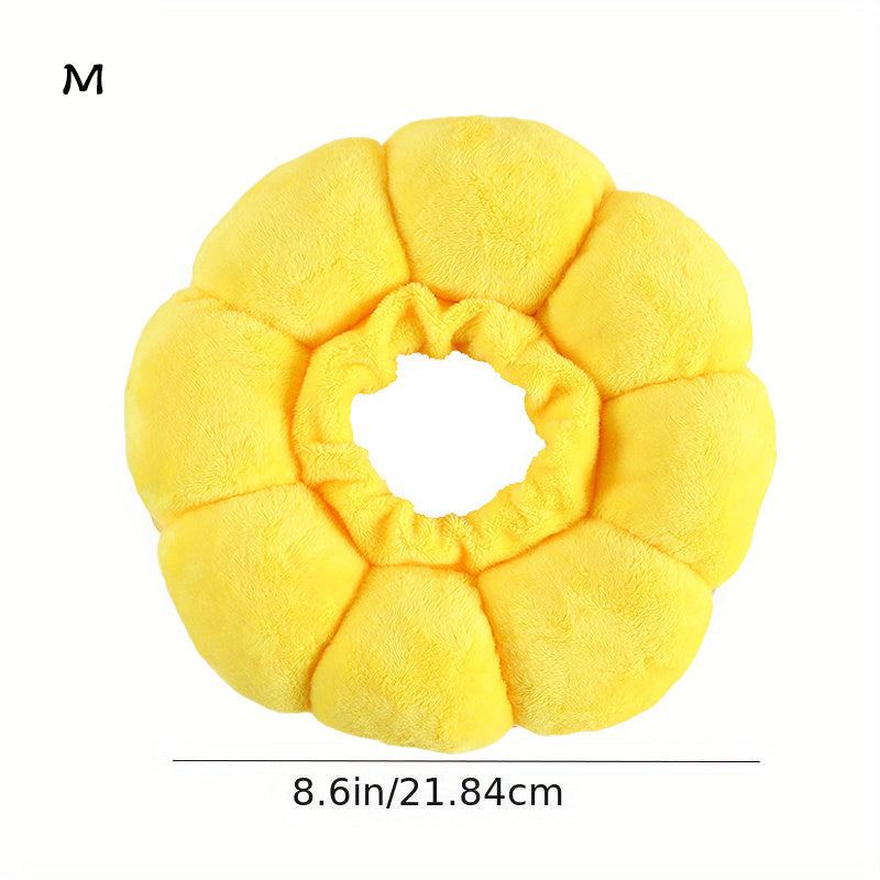 HKM-385939 Sunflower Recovery Collar for Small Pets - Adjustable Comfort E-Collar for Cats and Dogs Post-Surgery