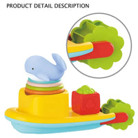 HKM-386067 Colorful Educational Stacking Cups and Floating Water Animals Toy for Bath Time Fun