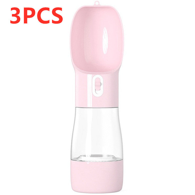 HKM-386131 Portable Multifunctional Pet Water Bottle with Anti-Bacterial Material and One-Touch Waterproof Button