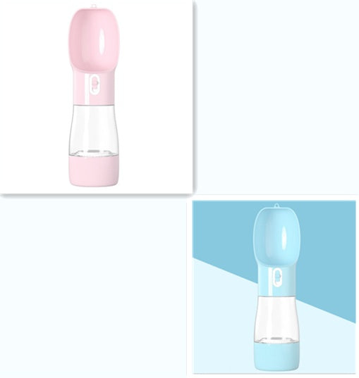 HKM-386131 Portable Multifunctional Pet Water Bottle with Anti-Bacterial Material and One-Touch Waterproof Button