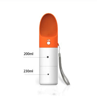 HKM-386131 Portable Multifunctional Pet Water Bottle with Anti-Bacterial Material and One-Touch Waterproof Button