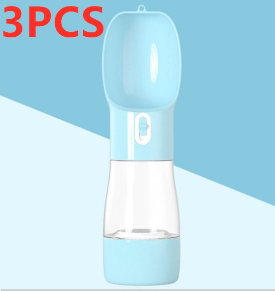 HKM-386131 Portable Multifunctional Pet Water Bottle with Anti-Bacterial Material and One-Touch Waterproof Button