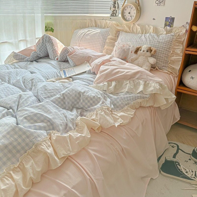 HKM-386259 Tie Dye Washable Polyester Quilt Cover Set for Single and Double Beds, 3-Piece or 4-Piece Options