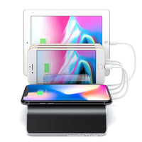 HKM-386643 Universal Mobile Tablet Charging Stand with Wireless Charging Station, ABS Material, Compact Design