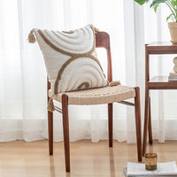 HKM-386707 Geometric Pattern Tufted Pillow Cover in Khaki – 30x50cm & 45x45cm Sizes