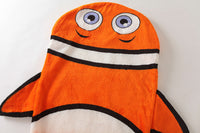 HKM-387091 Infant Soft Coral Pattern Cartoon Clown Fish Plush Sleeping Bag with Anti-Kick Design