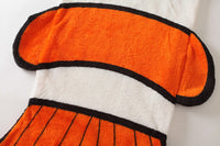 HKM-387091 Infant Soft Coral Pattern Cartoon Clown Fish Plush Sleeping Bag with Anti-Kick Design
